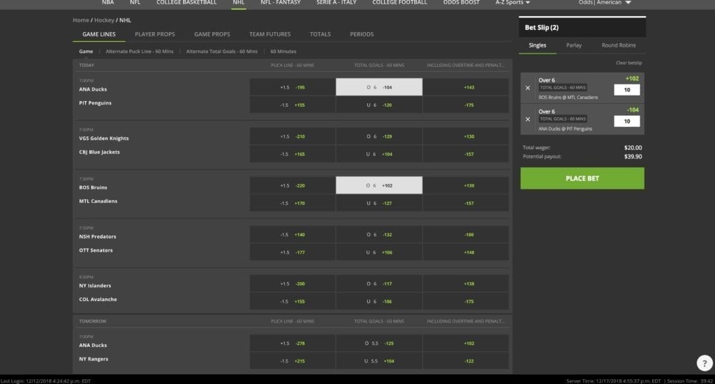 Parlay Betting Draftkings